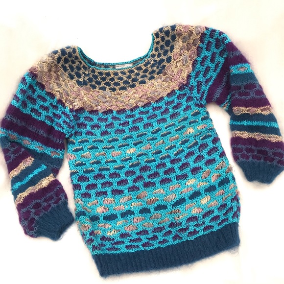 COPY - VTG COLLEEN TOLAND handmade knit & crochet sweater - Picture 11 of 16